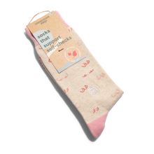 Load image into Gallery viewer, Socks that Support Self-Checks (Pink Tatas)
