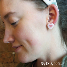 Load image into Gallery viewer, Candy Heart Stud Earrings: Positivity Pals
