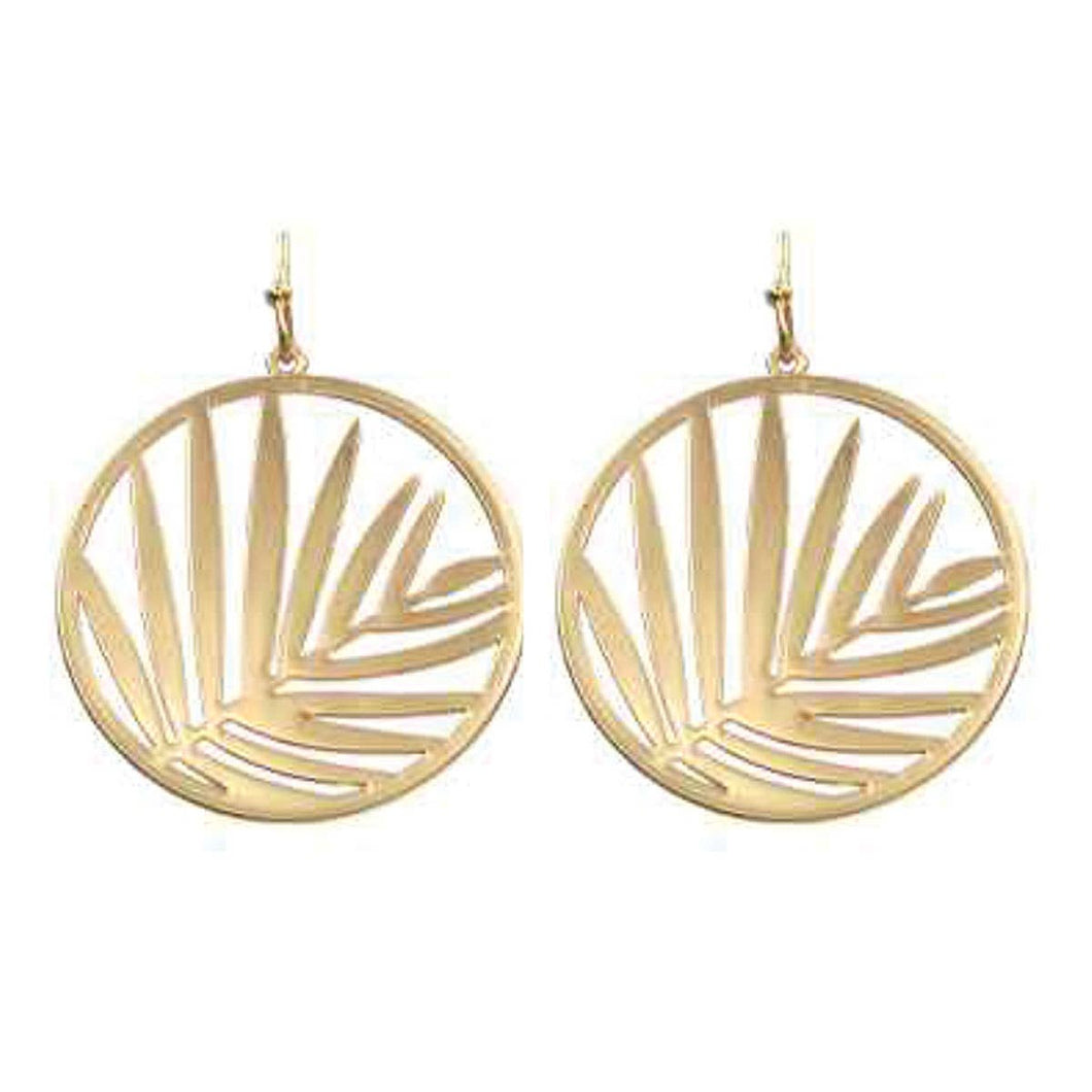Gold Palm Earrings