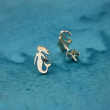 Load image into Gallery viewer, Mermaid Recycled Sterling Silver Post Earrings

