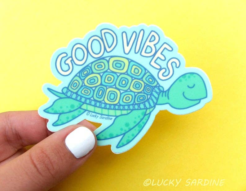 Sea Turtle Good Vibes Sticker