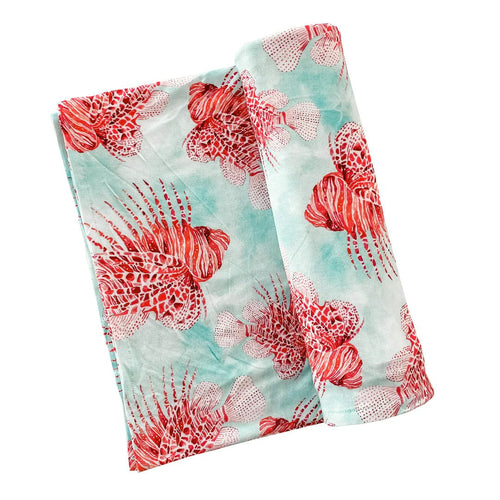 Lionfish Knit Swaddle Blanket - The Seaside Succulent