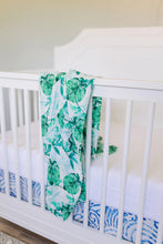 Load image into Gallery viewer, Monstera Muslin Swaddle Blanket - The Seaside Succulent

