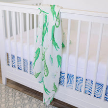 Load image into Gallery viewer, Muslin Swaddle Blanket - Alligator - The Seaside Succulent
