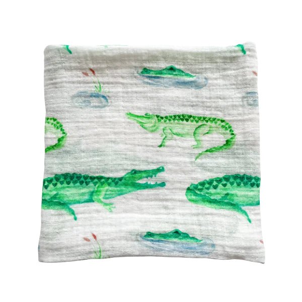 Muslin Swaddle Blanket - Alligator - The Seaside Succulent