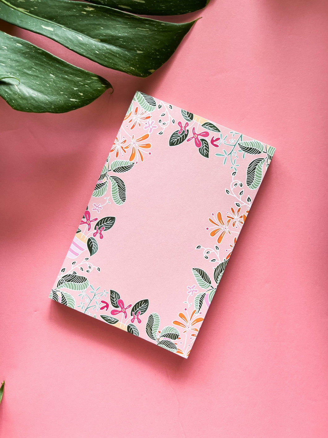Pink Floral Plant Notepad - The Seaside Succulent
