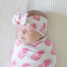 Load image into Gallery viewer, Pink Pineapple Headband Bow - The Seaside Succulent
