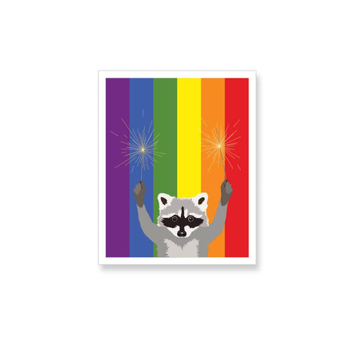 Raccoon Pride Sticker - The Seaside Succulent